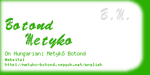 botond metyko business card